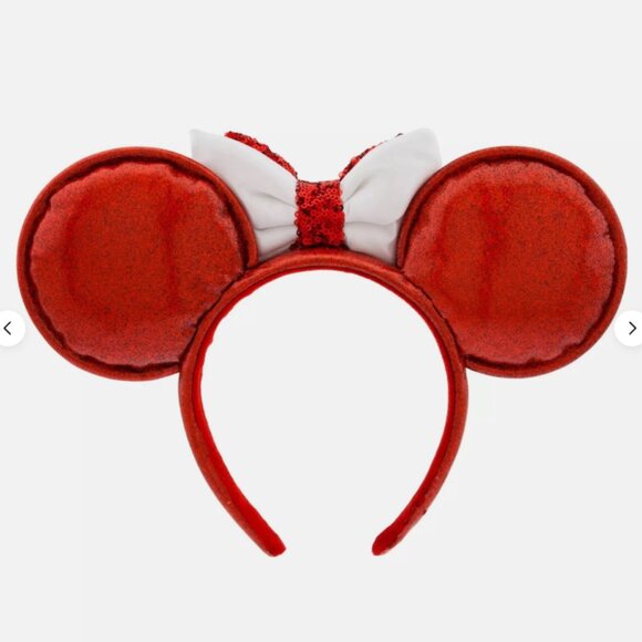 Disney Parks Princess Snow White Minnie Sequin Headband Ears Adult 2024 - NEW main image 4
